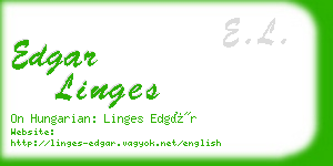 edgar linges business card